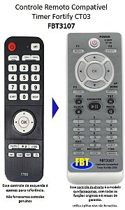 Controle Remoto Compatível Fortify Timer CT03 FBT3107