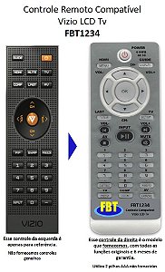 Controle Remoto Compatível Vizio Tv LCD FBT1234