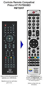 Controle Remoto Compatível Philco Bluray 800BD HT FBT2017