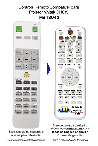 Controle Compatível para Projetor Vivitek DH833 FBT3043