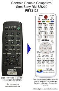 Controle Remoto Compatível Som Sony RM-SR200 FBT3127