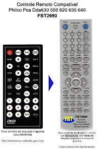 Controle Remoto Compatível Philco Pca Dda630 550 620 635 640 FBT2690