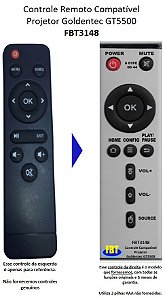 Controle Remoto Compatível Projetor Goldentec GT5500 FBT3148