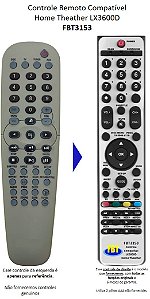 Controle Remoto Compatível Philips Home Lx3600D FBT3153