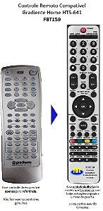 Controle Remoto Compatível Gradiente HTS641 FBT159