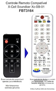 Controle Remoto Compatível X-Cell Soundbar Xc-SB-01 FBT3164