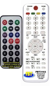 Controle Remoto Compatível Trc Caixa Som Trc5508 Ct500 FBT3163