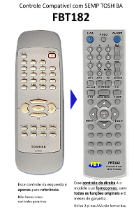 Controle Remoto Compatível Para Semp Toshiba Ct864 Fbt182