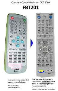 Controle Remoto Compatível Para Cce 500x 510x 750x Fbt201