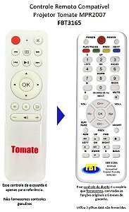 Controle Remoto Compatível Projetor Tomate MPR2007 FBT3165