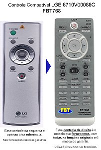 Controle Compatível C/ LGE 6710V00086C FBT768