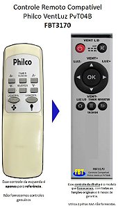 Controle Remoto Compatível Philco Ventluz PvT04B FBT3170