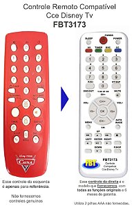 Controle Remoto Compatível Cce Disney Tv FBT3173