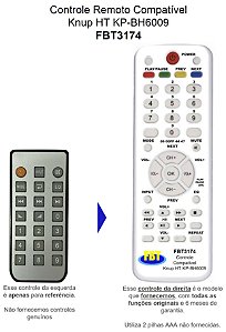 Controle Remoto Compatível Knup HT KP-BH6009 FBT3174