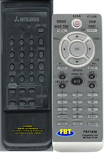 Controle Compatível Mitsub Tv Cr FBT1828
