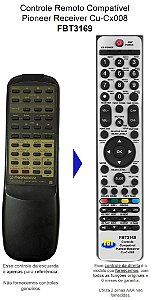 Controle Remoto Compatível Pioneer Receiver Cu-Cx008 FBT3169
