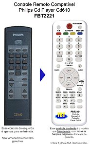 Controle Compatível Philips CD610 FBT2221