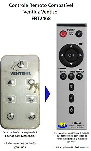 Controle Compatível Ventluz Ventisol FBT2468