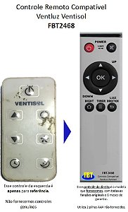 Controle Compatível Ventluz Ventisol FBT2468