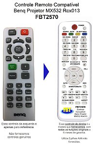 Controle Compatível Benq Mx532 Rcx013 FBT2570