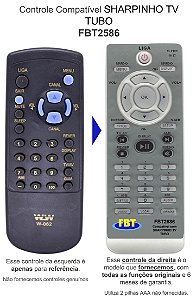 Controle Compatível Sharpinho Tv Tubo FBT2586