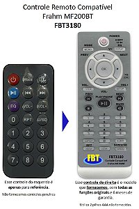 Controle Remoto Compatível Frahm Caixa Amp MF200BT(V2) FBT3180