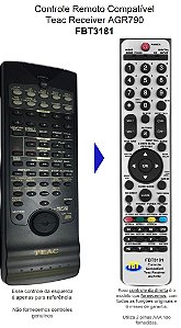 Controle Remoto Compatível Teac Receiver AG790 FBT3181
