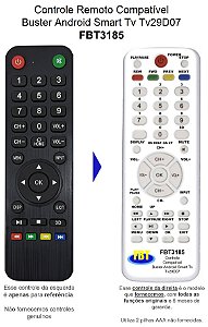 Controle Remoto Compatível Buster Android Smart Tv Tv29D07 FBT3185