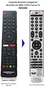 Controle Remoto Compatível Com SMART TV Nordmende NRD-L32S12 V2 FBT2999
