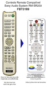 Controle Remoto Compatível Sony Audio System RM-SR250 FBT3189