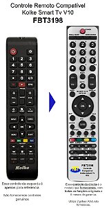 Controle Remoto Compatível Kolke Smart Tv V10 FBT3198