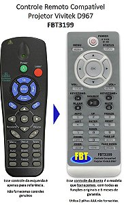 Controle Remoto Compatível Projetor Vivitek D967 D968HD D968U FBT3199