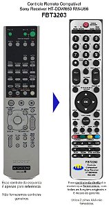 Controle Remoto Compatível Sony Receiver HT-DDW660 RM-U66 FBT3203