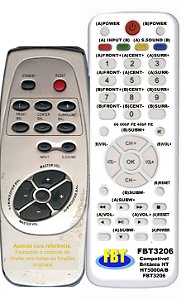 Controle Remoto Compatível Britânia HT HT5000A/B FBT3206