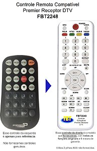 Controle Remoto Compatível Premier Receptor DTV FBT2248
