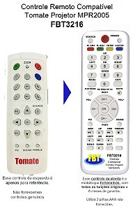 Controle Remoto Compatível Tomate Projetor MPR2005 FBT3216