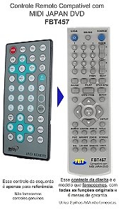 Controle Remoto Compatível com MIDI JAPAN DVD FBT457