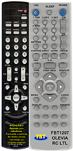 Controle Remoto Compatível com OLEVIA RC LTL FBT1207