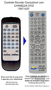 Controle Remoto Compatível com CHANGJIA DVD FBT1057