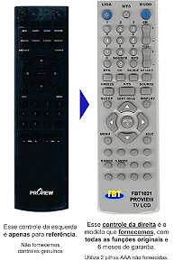 Controle Remoto Compatível com PROVIEW TV LCD FBT1021