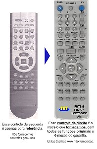 Controle Remoto Compatível com FUJION LCD26 3233 AM FBT989