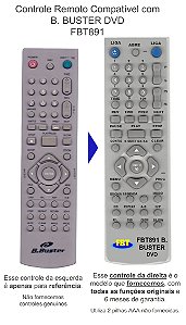 Controle Remoto Compatível com B. BUSTER DVD FBT891