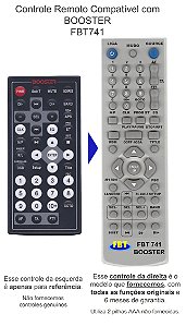 Controle Remoto Compatível com BOOSTER FBT741