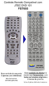 Controle Remoto Compatível com JWIN JD-VD 203 500 FBT670