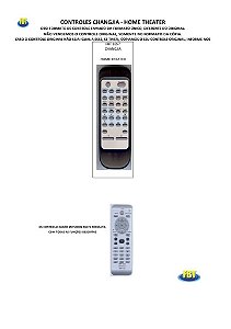 Controle Remoto Compatível - Home Theater ChangJia Clone Coby Cybersound DigitalBras Divoom Durabrand Enzer Eterny Forceline Foston Fuze