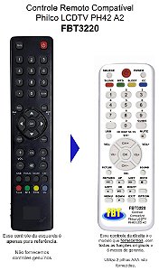 Controle Remoto Compatível Philco LCDTV PH42 A2 FBT3220