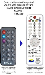 Controle Compatível C/ Caixa Amp Frahm LC250 APP FBT2189