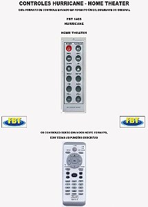 Controle Remoto Compatível - Home Theater Hurricane / Hyundai / Jvc Kenwood / Konik