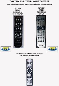 Controle Remoto Compatível - Home Theater Rca Ritech Sanyo Satellite Semp Toshiba Studii SuperBr Telesystem Trc Shakira Tronics Vicini