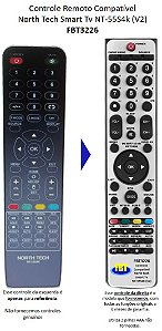 Controle Remoto Compatível North Tech Smart Tv NT-55S4k (V2) FBT3226